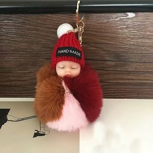 Sleeping baby keychain/bag pendant